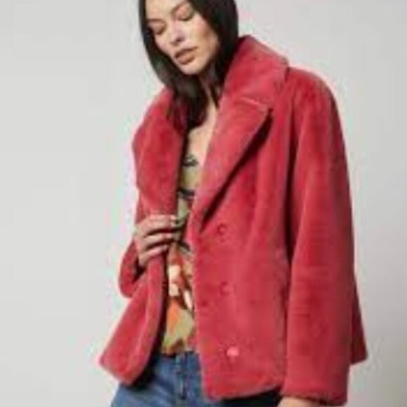 Velvet by Graham & Spencer Raquel Fur Jacket, NWT - Picture 2 of 6